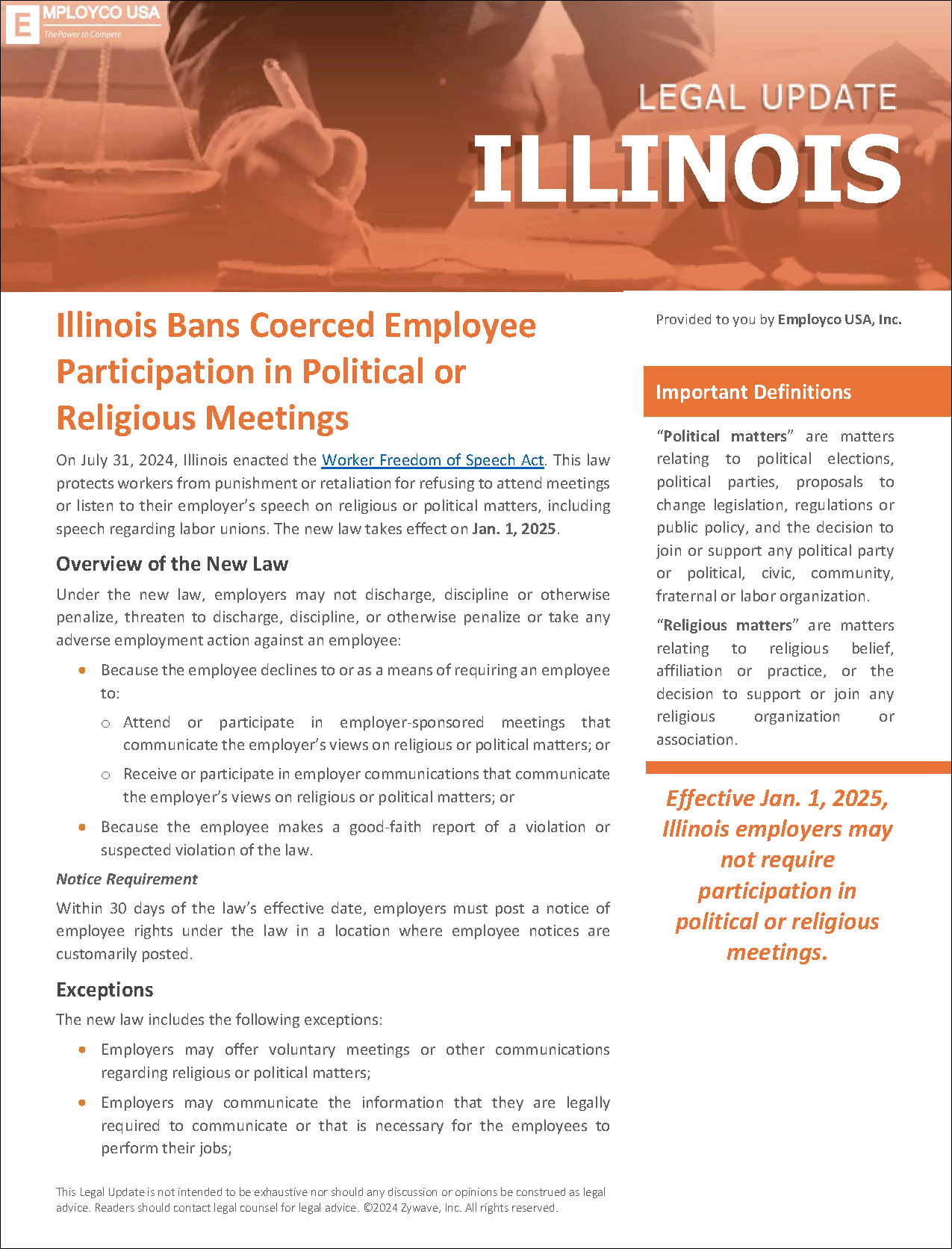 Illinois Legal Update