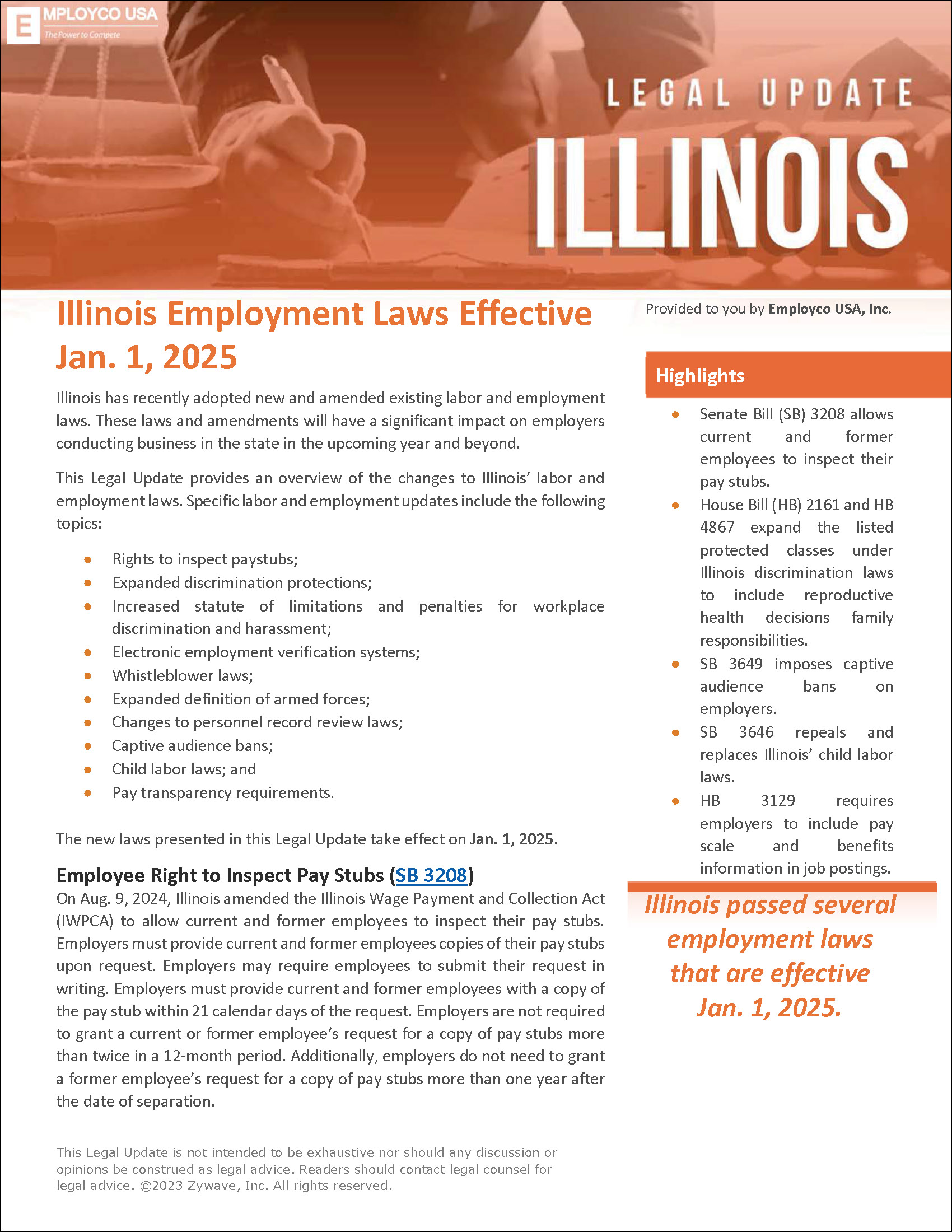 Illinois Legal Update 1