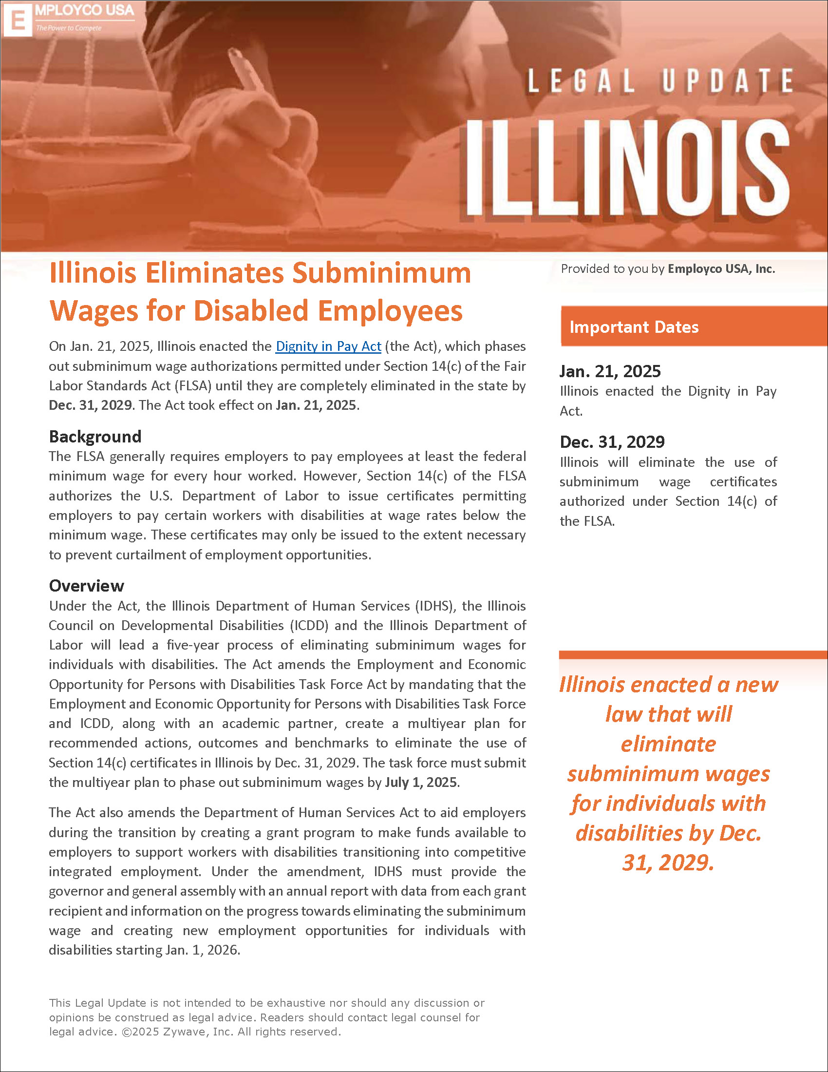 Illinois Legal Update