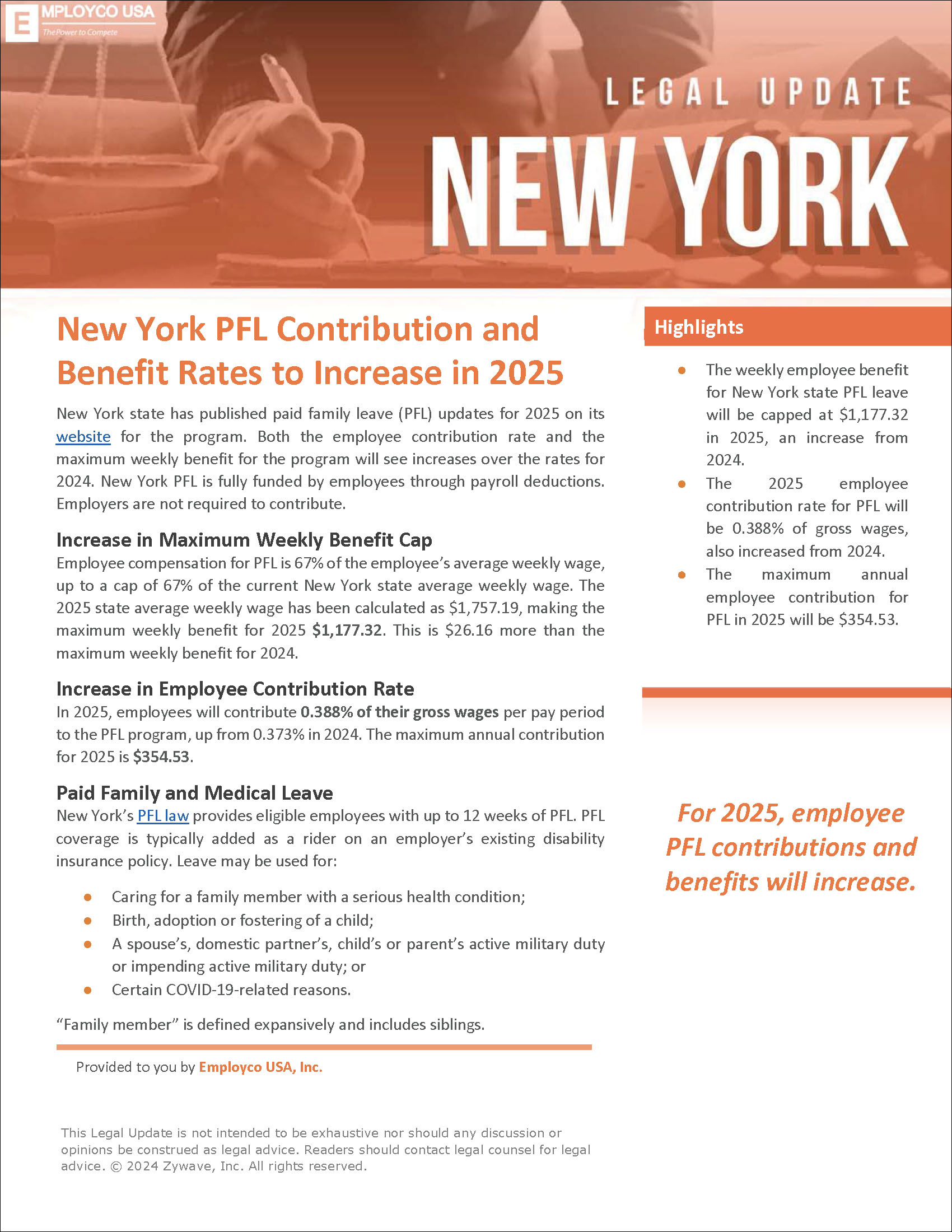 New York Legal Update