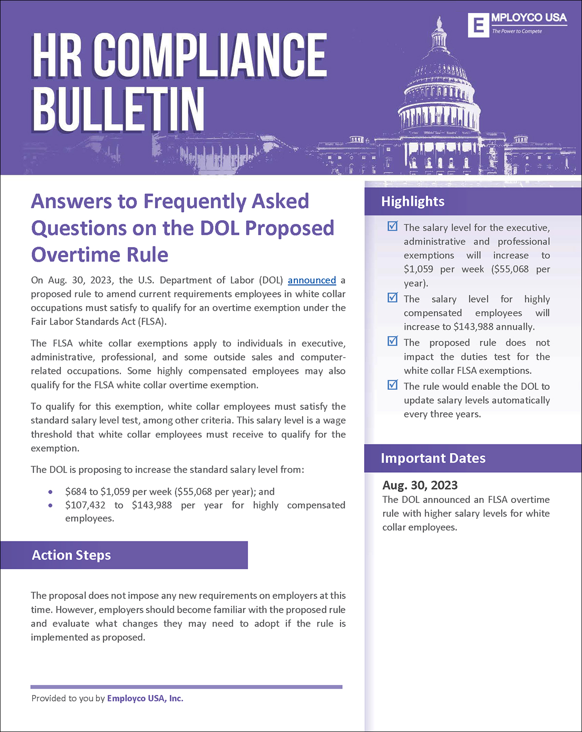 FAQs for the DOL Proposed Overtime Rule